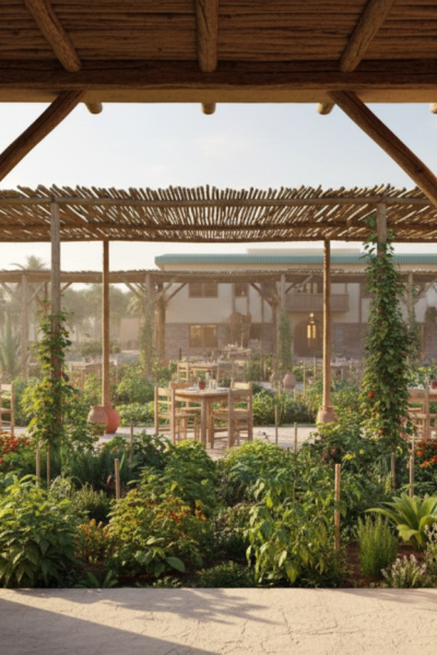 Firefly_Gemini Flash_We are building A sustainable, ecological vacation park - auberge (hotel) located in 884954